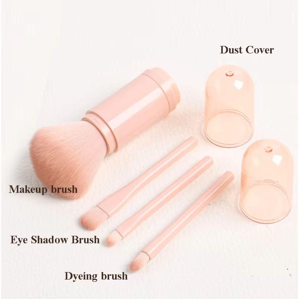 4-in-1 Makeup Brush Retractable Blending Powder Brush Multi-functional Cosmetic Brush  Travel