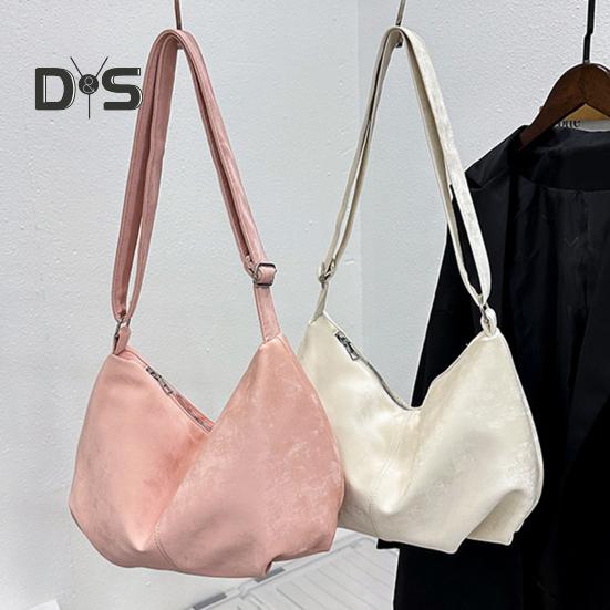 Women Crossbody Bag Large Capacity Crescent Satchel Casual Solid Color Shoulder Bag with Adjustable Strap for Daily Life Travel Shopping