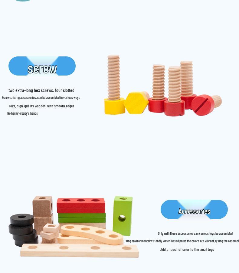 CPC Kids' Screw Nut Toolbox - Educational Building Blocks and Assembly Toy Set