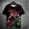 Summer new men's T-shirt anime pattern 3D printing short-sleeved summer fashion trend T-shirt tops for men