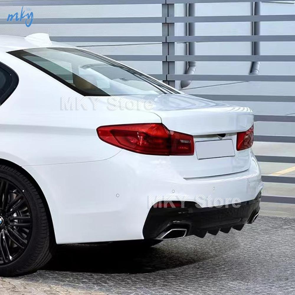 Universal 4 Stück Auto Heckstoßstange Streifen Lippe Spoiler Diffusor Splitter Kratzschutz Auto Heckverlängerung Auto Antikollision