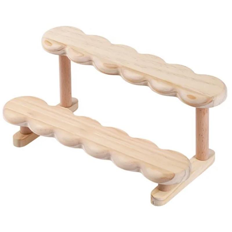 

A95I-For Perfume Organizer Display Riser Stand Wooden Shelf For Storage Rack Figure Display Case