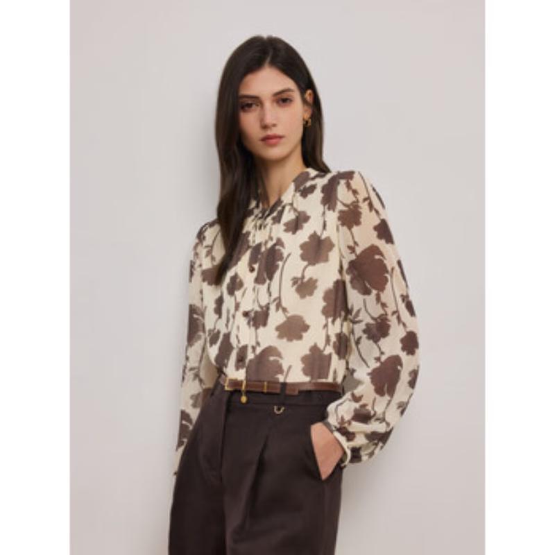 Scofield Women s Romantic Holiday Print Pleated Blouse L 170