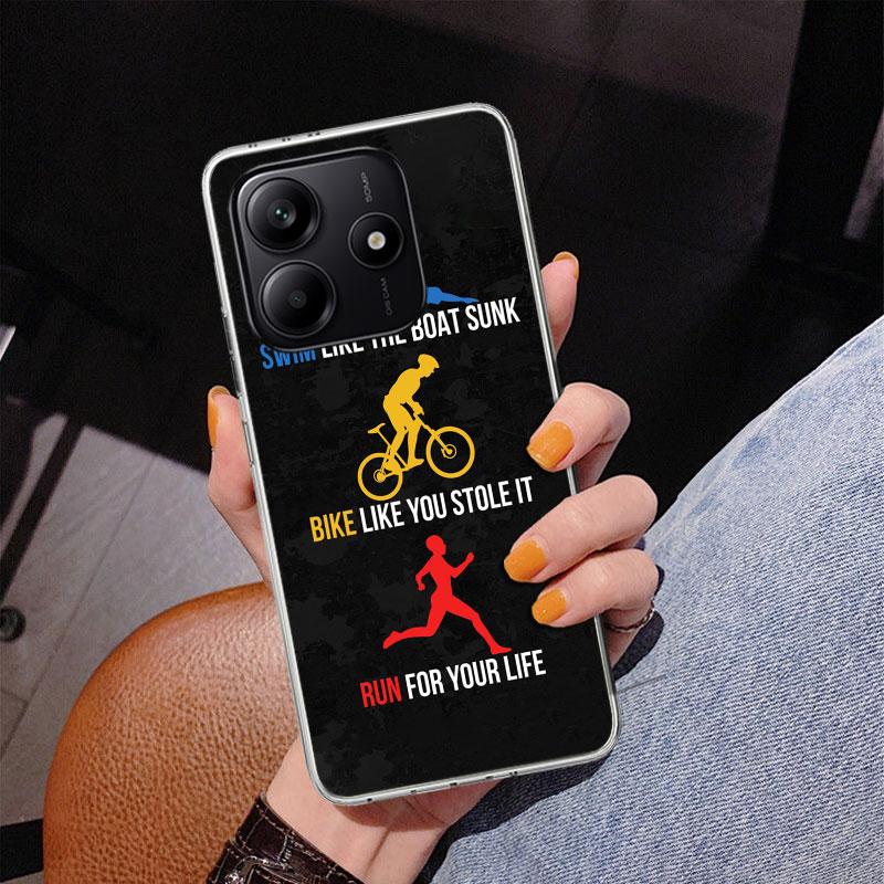 Triathlon Swim Bike Run Phnoe Case for Phnoe Case for Xiaomi Redmi Note 15 14 14S 13 Pro Plus 12 12S 11S 11E 10S 10 11T 5G Uniqu