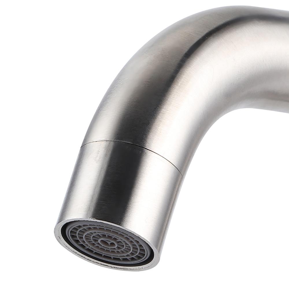 Brushed Finish Faucet Single Handle Wash Basin Faucet Easy Clean Sink Faucet Bathroom