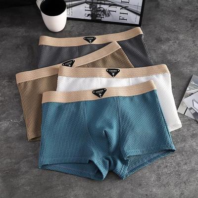 3 Stück Sommer Eis Seide Herren Unterwäsche, Atmungsaktiv Dünn Flacher Winkel Bequeme Unterwäsche, Sport Mode Herren Unterwäsche