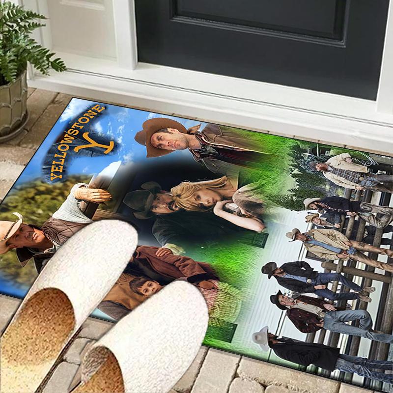 Yellows-tone Dutton Ranch Office Rug Chair Mat, Game Carpet, Suitable for Front Door, Bedroom, Living Room, Desk, Holiday Gift
