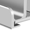 Vertical Laptop Stand 3 Slots Orderly Storage Width Adjustment Laptop Organizer for Homes Office Silver