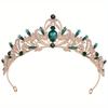 Baroque Crystal Tiaras and Crowns Vintage Rhinestone Princess Prom Crown Diadem for Bride Women Wedding Hair Accessories Jewelry