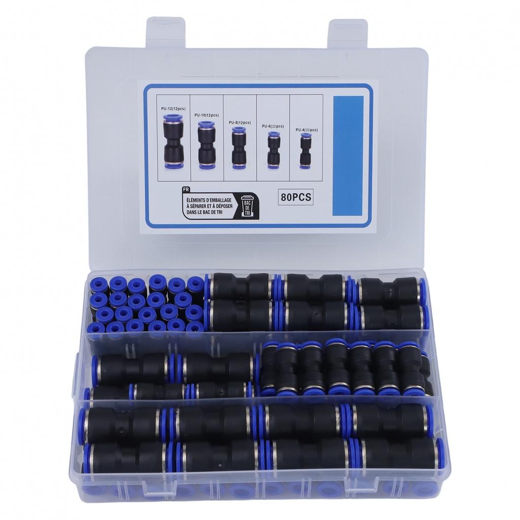 80pcs Push Fit Connectors Compatible with Various OD Polyethylene Pipes