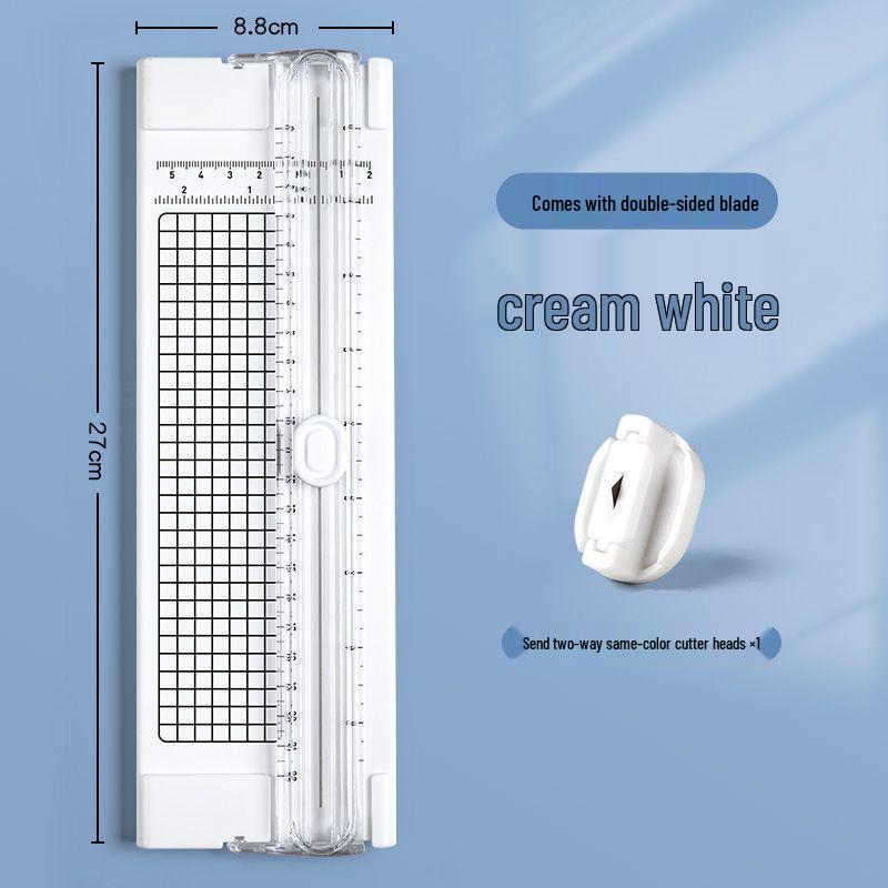 Portable Guillotine Paper Cutter with Round Corner Utility Knife for Students and Office Use