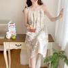 Robe de nuit respirante en coton nuage pour femme - Débardeur camisole extensible pour l'été