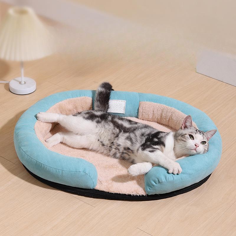 Pet Carrier Cat Litter All-season Kennel Large Pet Litter Dog Cushion Pet Bed Warm In Winter