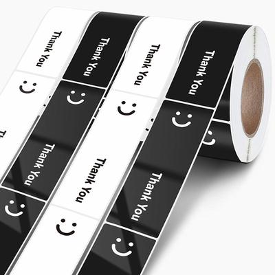Süße Smiley-Gesichts-Aufkleber - Dankeschön-Verschluss, Kaffee-Milchtee-Dekoration, Handtaschen-Etikett