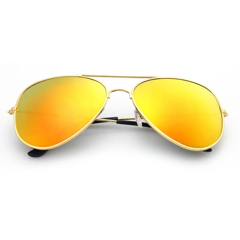 FOENIXSONG Mode Solglasögon för Kvinnor Män Vintage Pilot Gradient Spegelglas Retro Solglasögon Glasögon B06