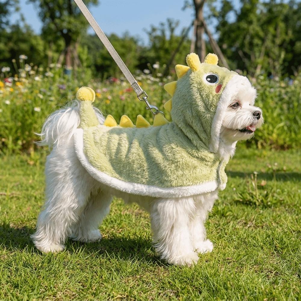 Super Absorbent Dinosaur Pet Towing Suit Soft Pet Cosplay Costume After-Swim