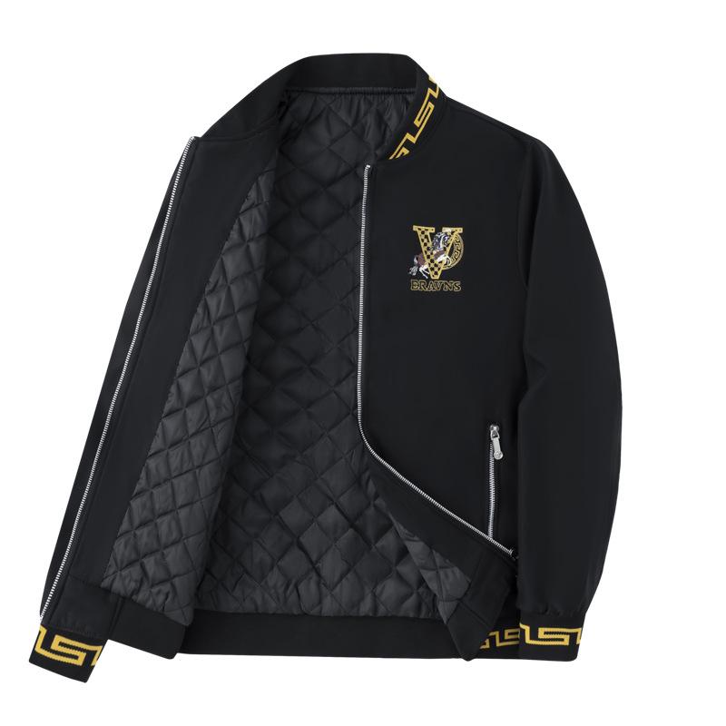 2025 Men's Fashion Trend: Embroidered Black Jacket - European Style