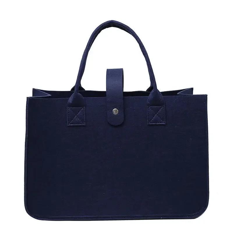 New Shopping Handbag Women's 2026 Handbag Large Capacity Open Fashion Felt Shopping Designer Tote Woven Bag Shop Online China