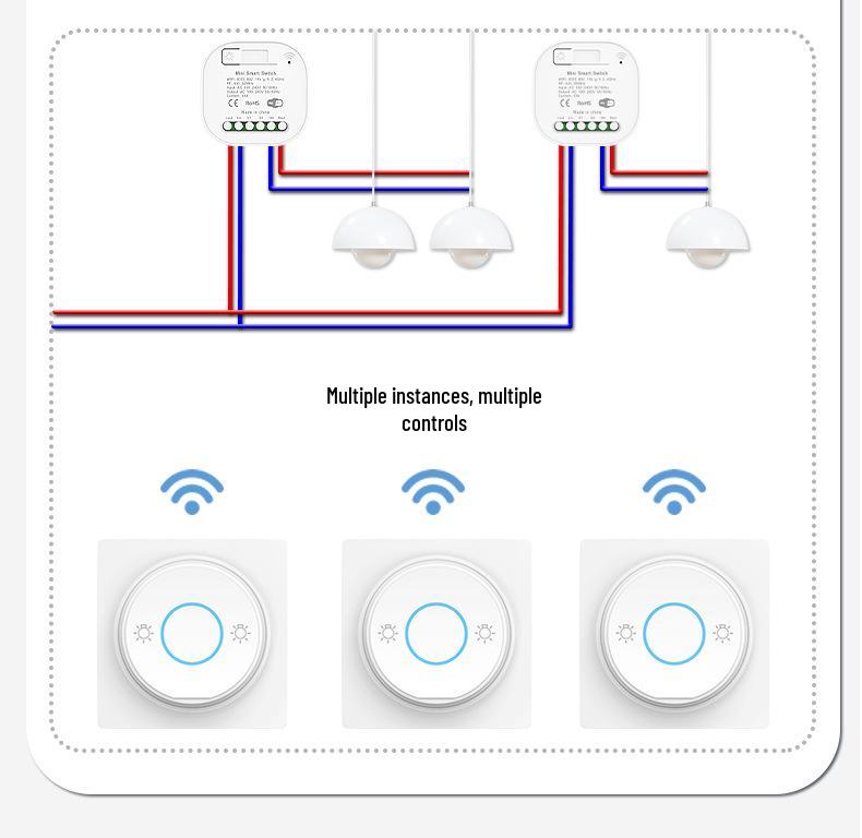 Graffiti Wireless Smart Switch with Xiao Ai and Alexa Voice Control