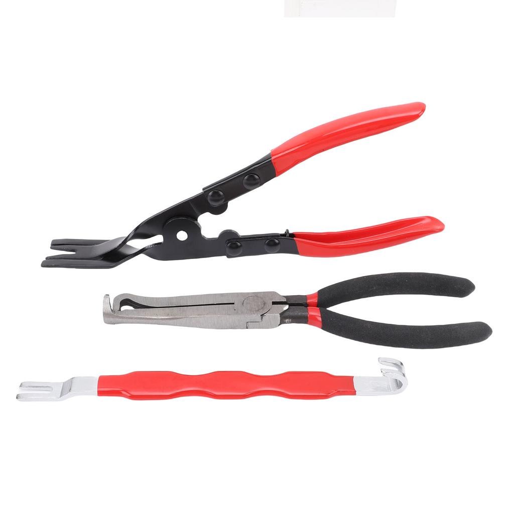 3PCS Electrical Connector Pliers Straight Disconnect Pliers Clamp Removal Pliers and Pry Bar for Car Truck Maintenance