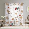 2PCS Sheer Curtains Christmas Gingerbread House Cookie Candy Print, Window Voile Panels for Bedroom Living Room Xmas Decor