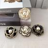 Korean Retro Camellia Pearl Chain Brooch