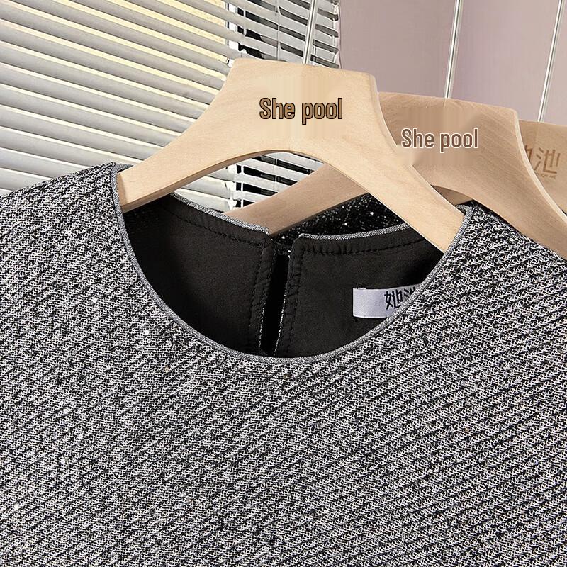 Women's Lyocell Blend French Style Patchwork Sleeveless Mini Dress