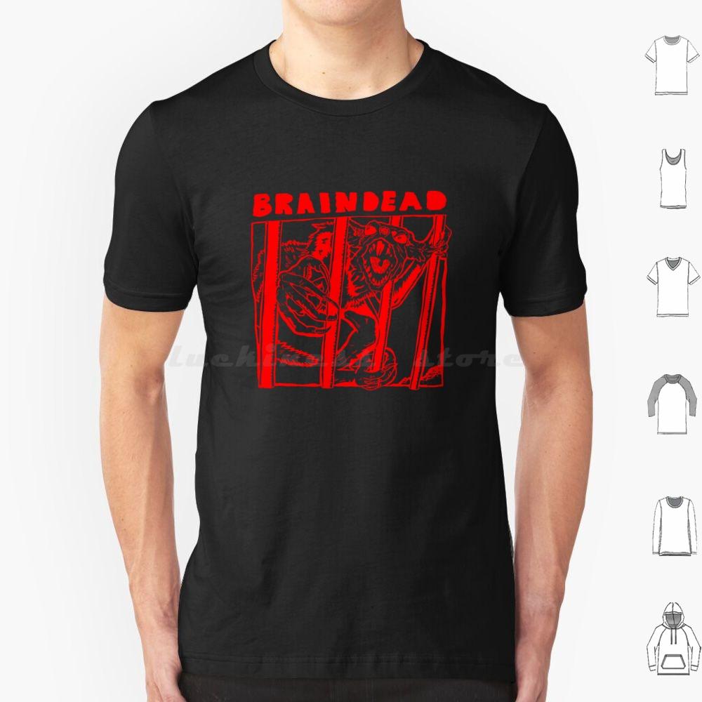 Braindead Rat Monkey Red T Shirt Cotton Men Women DIY Print Braindead Dead Alive Peter Jackson Rat Monkey Film Horror Zombie S