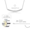 [FEIKFEIZ] Women's Moissanite Necklace, 925 Sterling Silver with 18K White Gold Plating, 0.5CT Lab-Grown Moissanite Diamond, Silver Pendant Necklace,