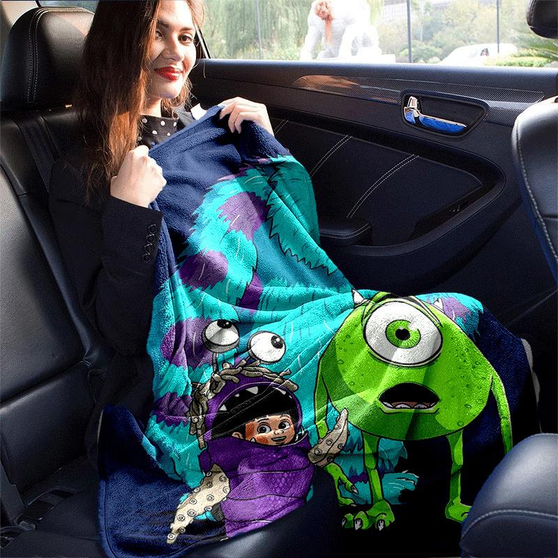 1pc Monsters, Inc. Printing Blanket - Soft, All-Season Throw for Office Blanket, | Personalized Gift with Adorable Cartoon Design