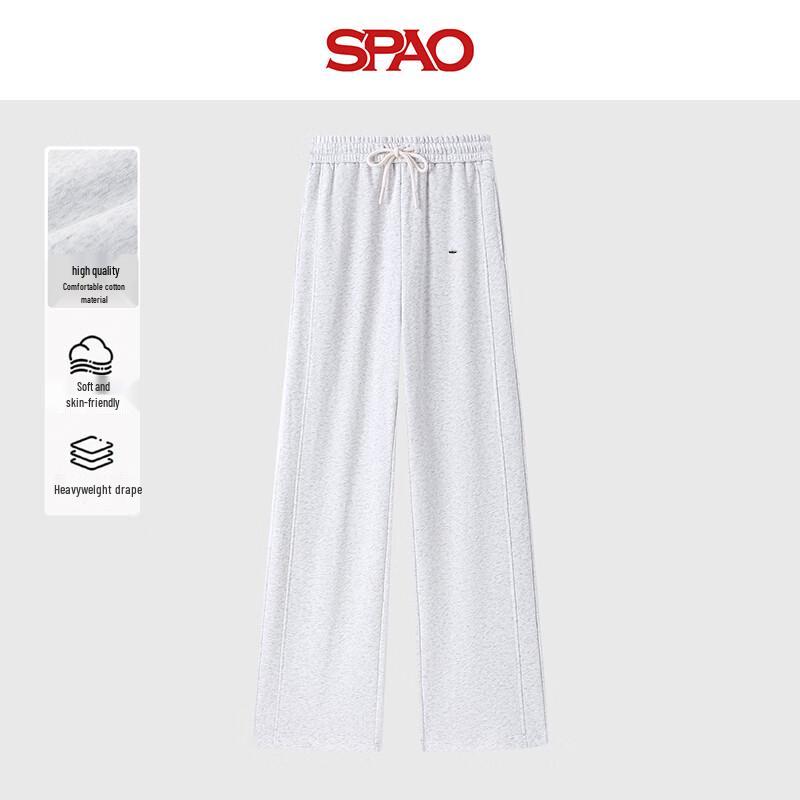 

SPAO Korean Style Printed Loose Straight Wide Leg Casual Pants M