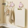 Decorative Hooks for Hanging Spatulas Cartoon Puzzle Key Hook, Heavy Duty Traceless Plastic Wall Hanger, Hangers Space Saving Self Adhesive