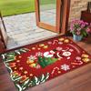 Christmas Printed Square Area Rug Soft Non Slip Floor Carpet For Bedroom Holiday Gift