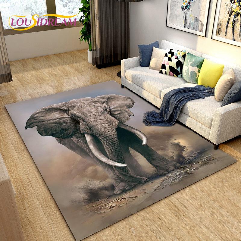 Elephant Ganesha Series  Area Rug Large,Carpet Rug for Living Room Bedroom Sofa Doormat Decoration,kids Play Non-slip Floor Mat
