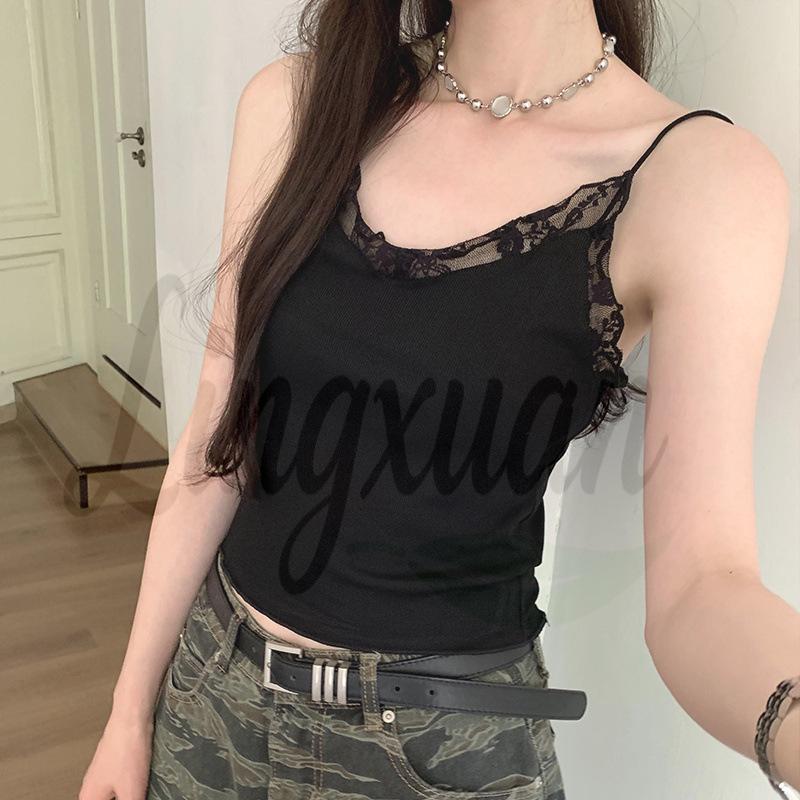 French Sweet & Spicy Lace Camisole - Women s Summer 2026 Collection Extra Large чёрный