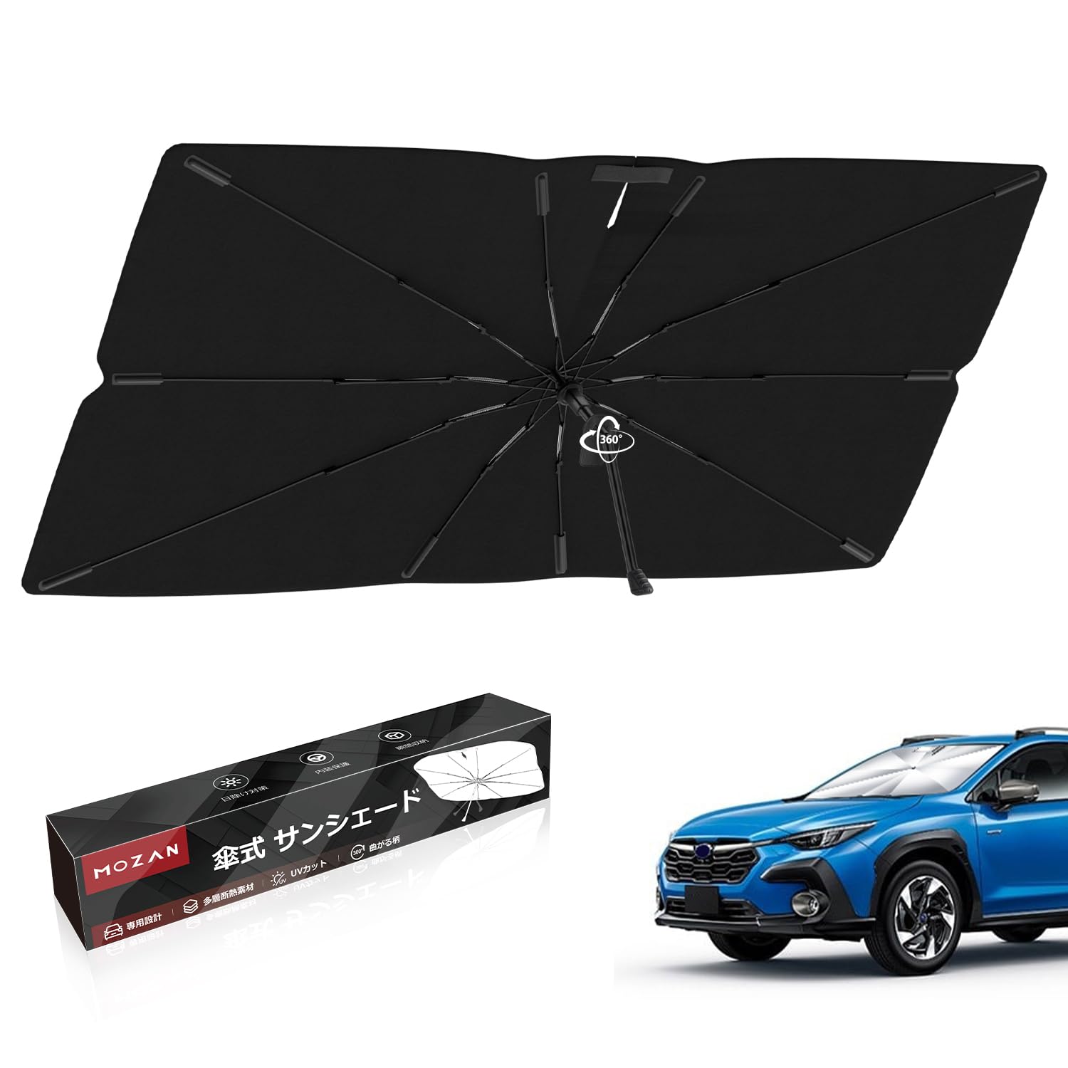 

from Improved Mozan Subaru Crosstrek GU Series Dedicated Sunshade Windshield Shade Umbrella Crosstrek GU GUD GUE Model Parasol Umbrella Type Sunshade чёрный