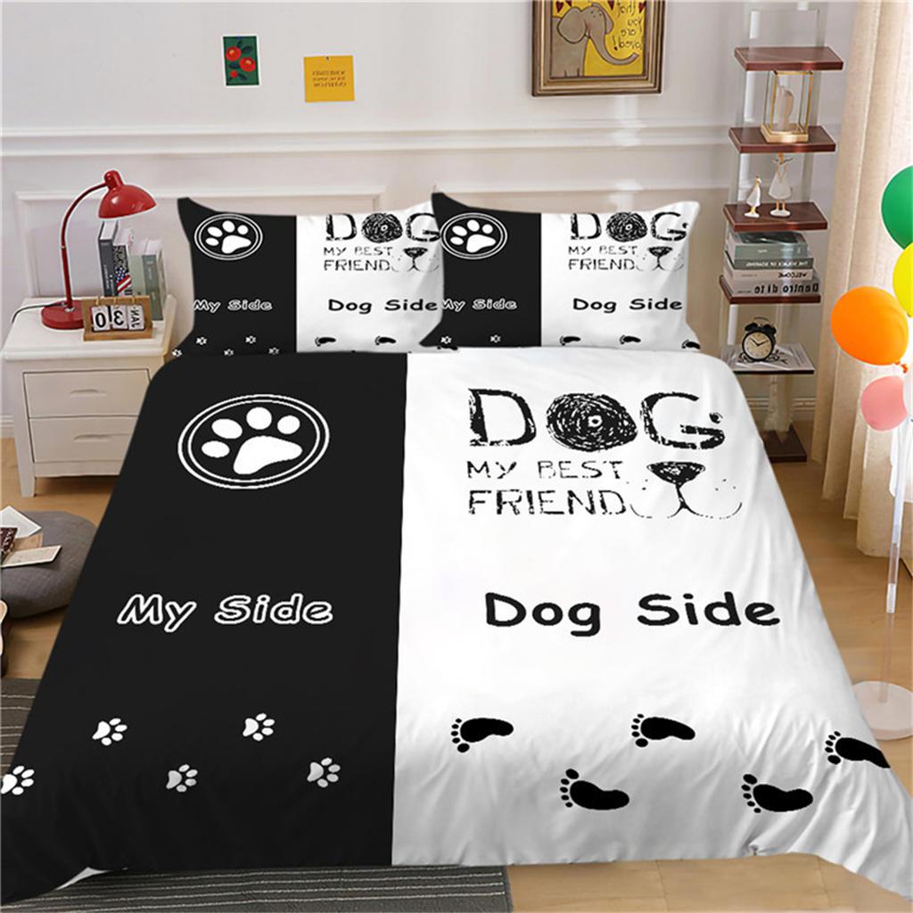 Cat Side My Side Duvet Cover Sets, Cartoon Bedding Sets With Zipper Closure Comforter Cover For Adults Teenager With Pillowcases
