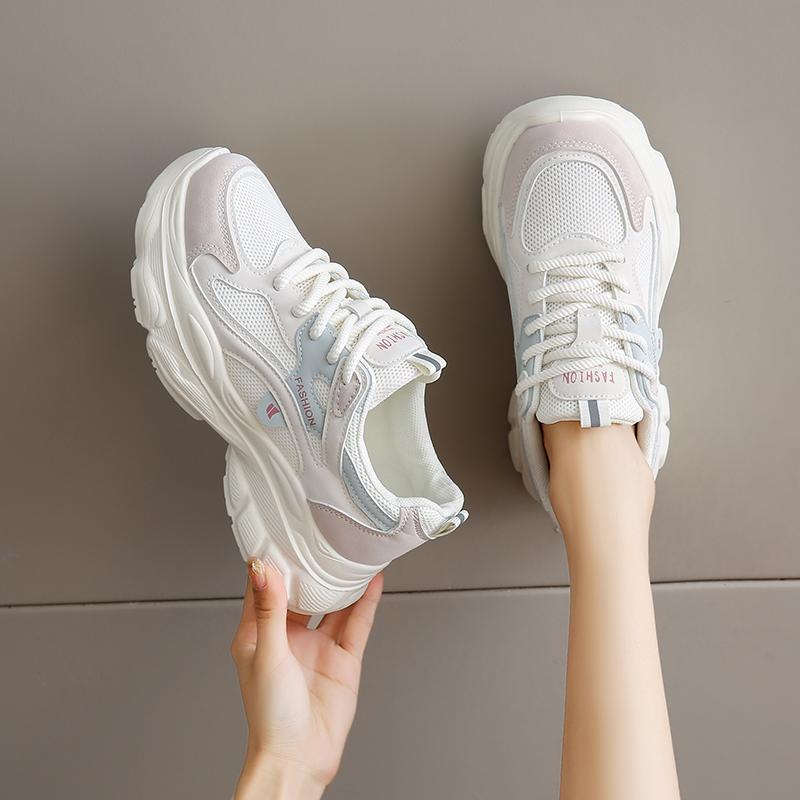Fashion CRLAYDK Summer Womens Chunky Sneakers Lightweight Tennis Walking Breathable Work Fashion Mesh Shoes Comfortable Casual Trainers