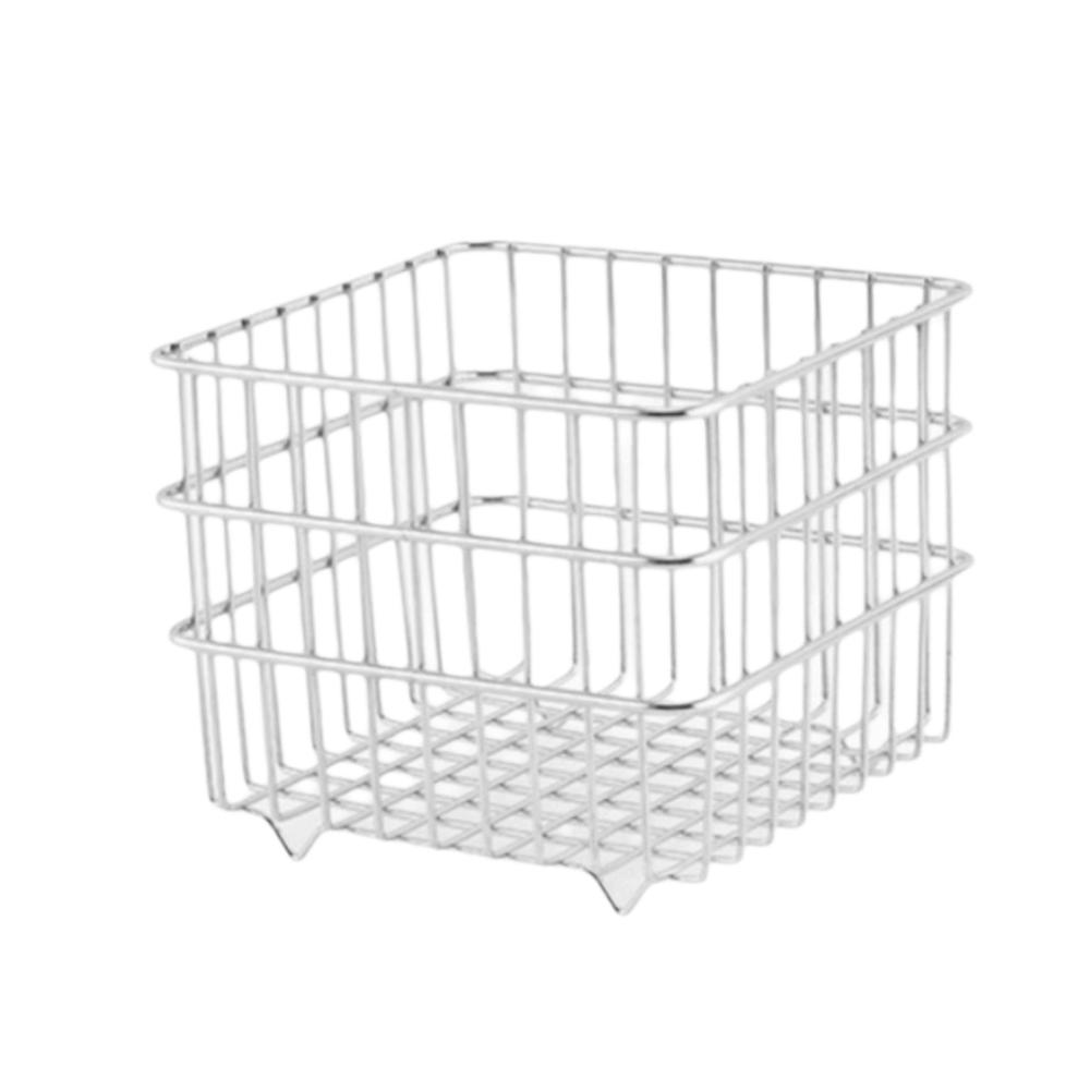 

Waterproof Bathroom Storage Rack Stainless Steel Square Wire Basket Desktop Organizer S