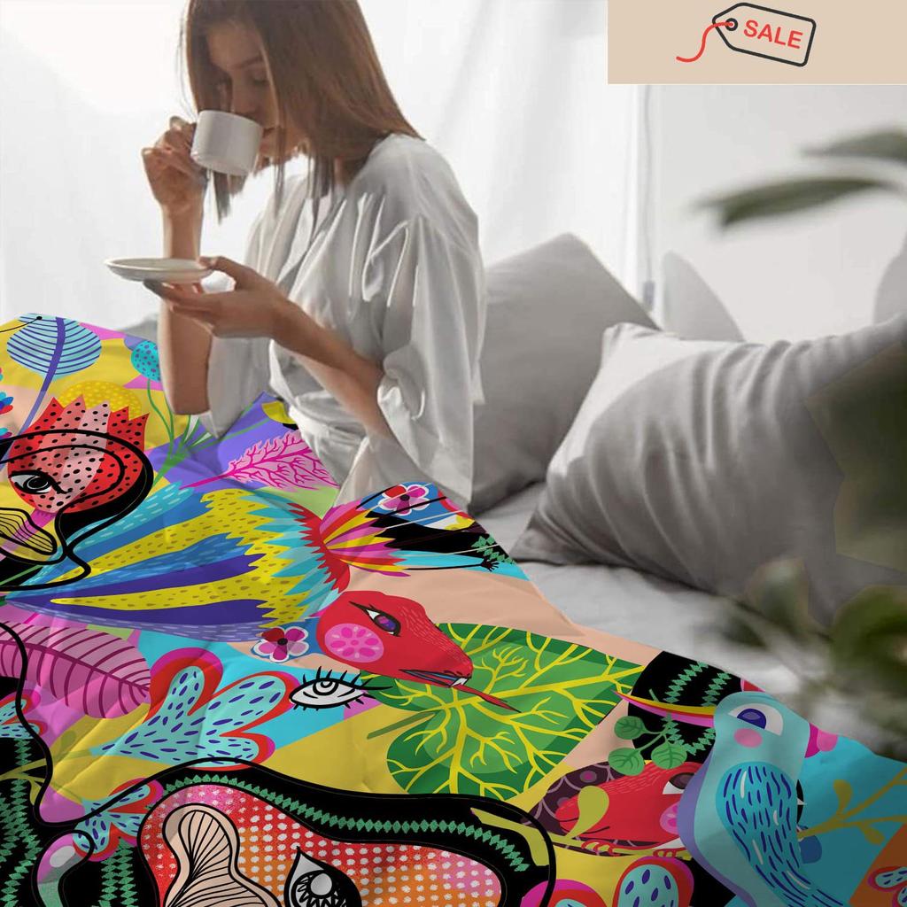 Abstract Gorgeous Graffiti Bedding Three-Piece Quilt Cover