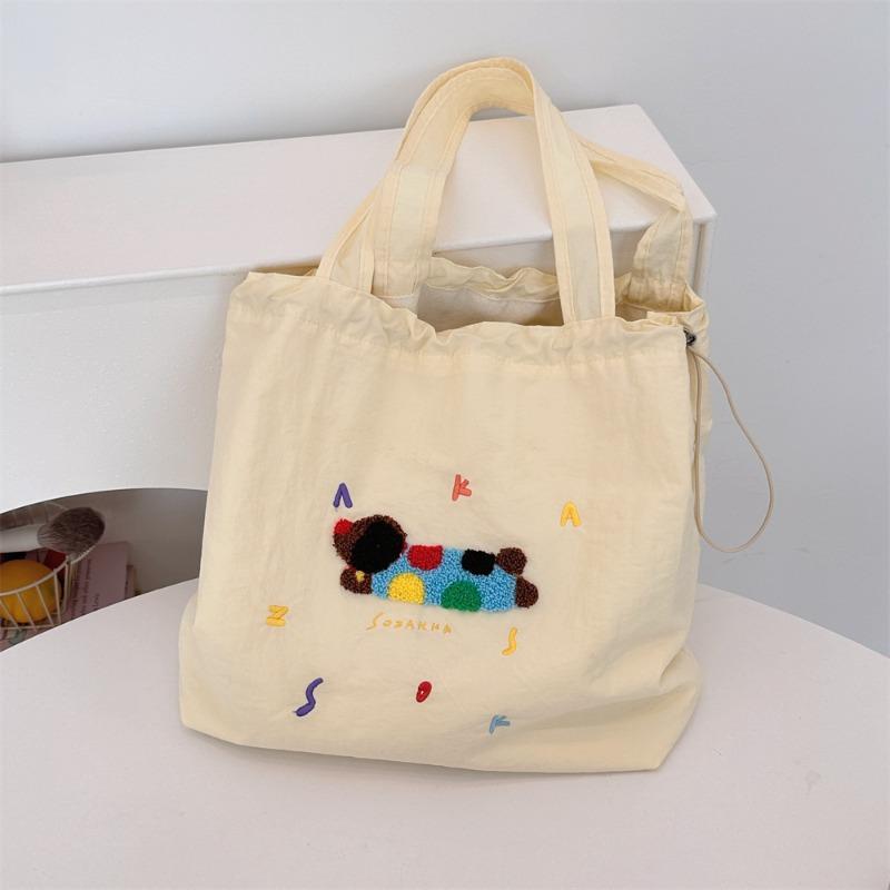 Cute Versatile Shoulder Bag Travel Canvas Bag Large Capacity Student Class Commuter Bag Female