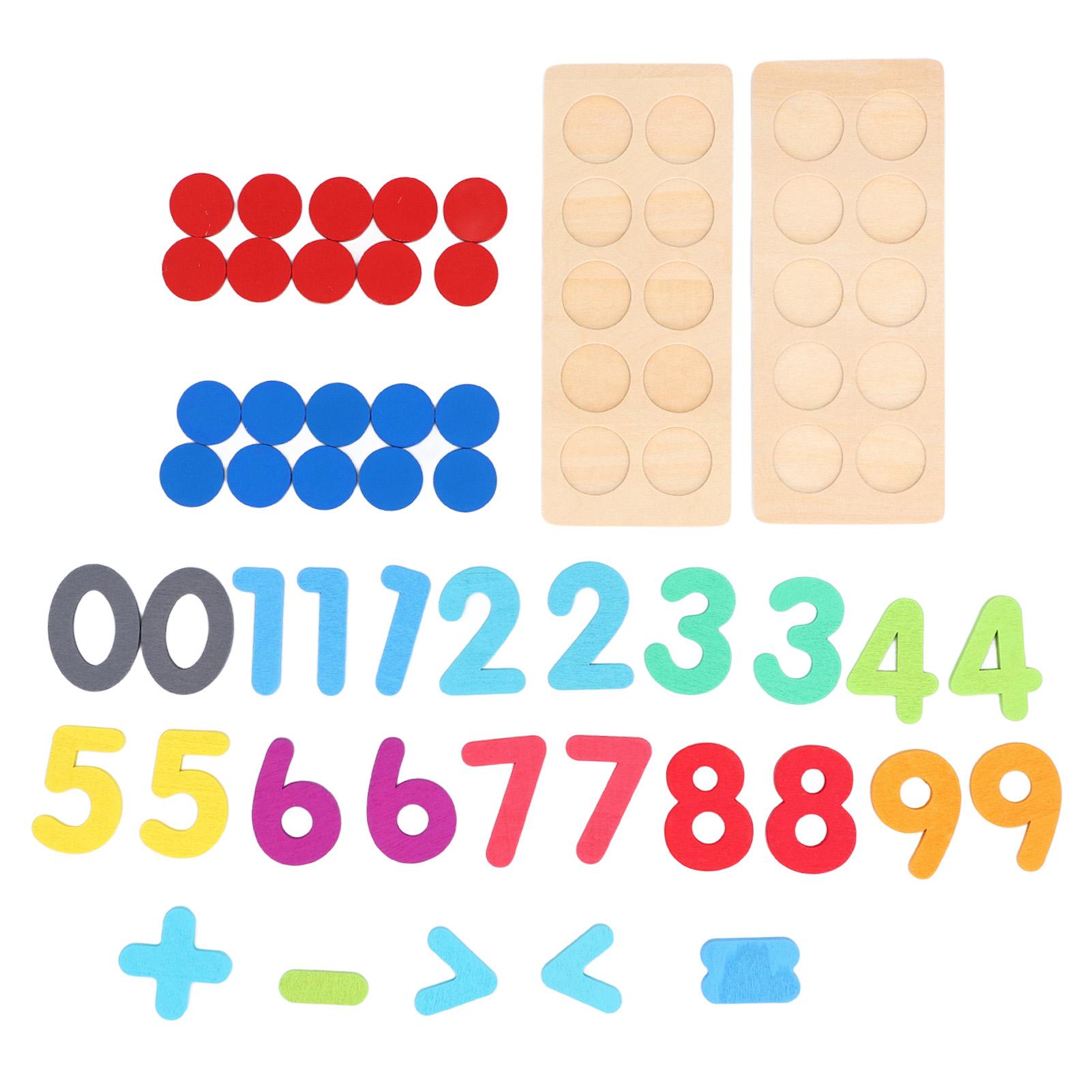 

Ten Frames Board Counting Peg Multi Functional Wooden Addition Subtraction Math Peg for Home School