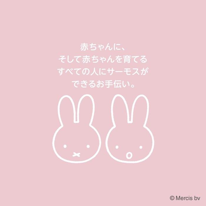 Thermos Baby Bottle 350ml Miffy Light Pink JPA-350B LP