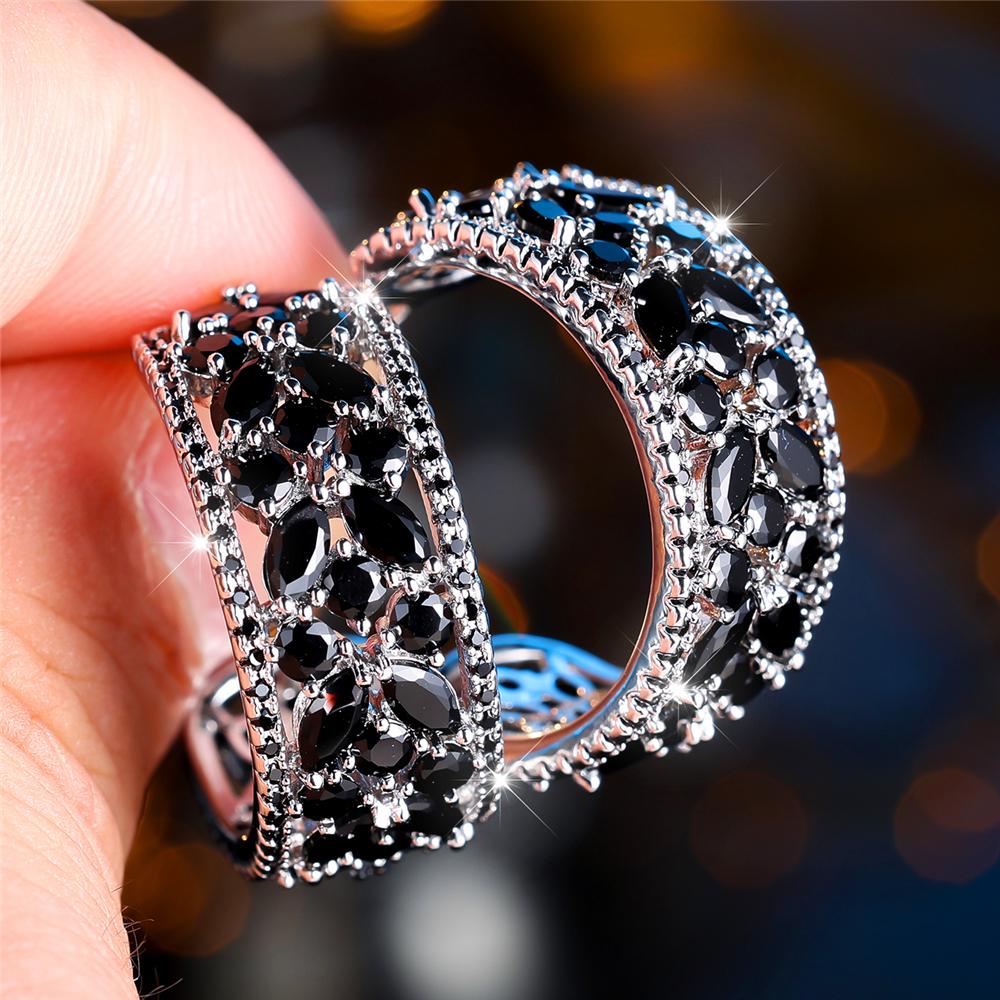 Luxus Damen Rot Grün Regenbogen Zirkon Kristall Stein Steckerohrringe Großer Anhänger Silberfarbe Hochzeit Europäischer Schmuck Für Frauen