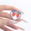 Anime Girl Heart Enamel Pins Custom Pink Blue Bow Brooches Lapel Badges Clothes Funny Jewelry Gift for Friends
