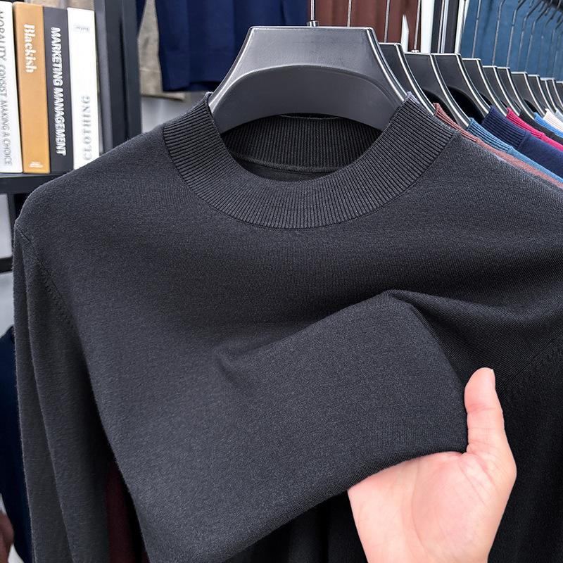Men S Spring Thin Silk Wool Blend Half Turtleneck Long Sleeve Sweater