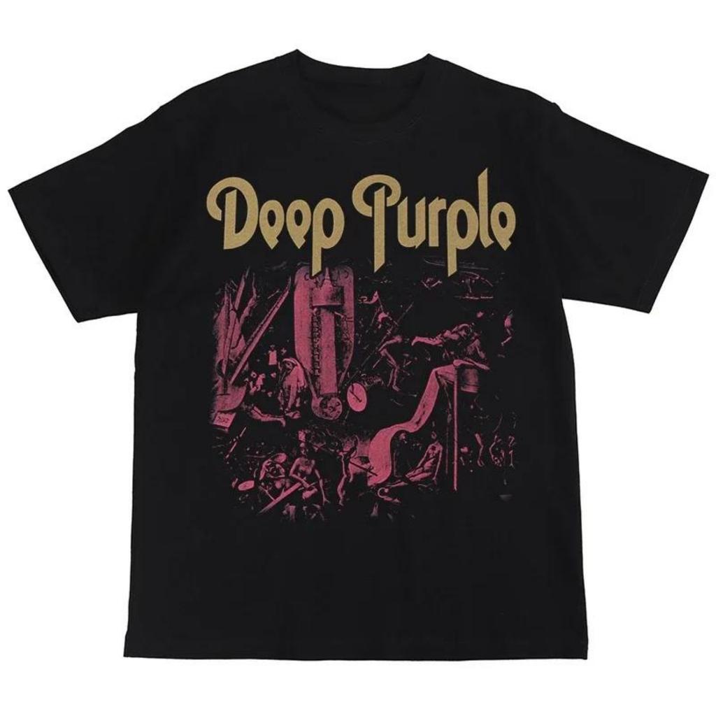 Deep Purple Digital Direct Spray Deep Purple Rock Band American Street Gunslinger Nirvana Retro Short Sleeve T-shirt