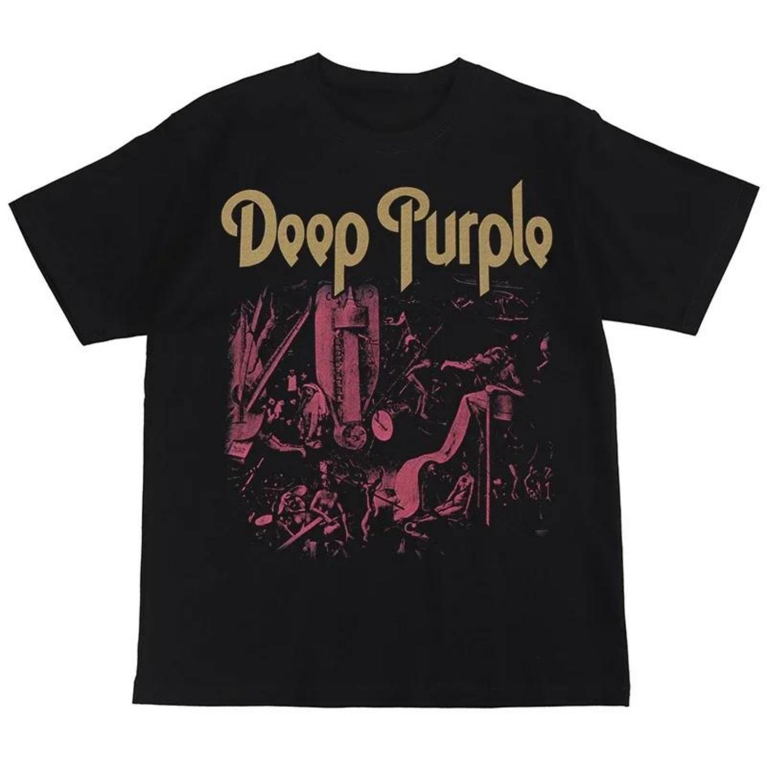 

Deep Purple Цифровая Прямая Печать Deep Purple Рок-группа Американский Уличный Стрелок Nirvana Ретро Футболка с Коротким Рукавом S