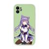 Genshin Impact Keqing Phone Case For IPhone 14 11 12 13 Pro Max X XR XSMax 6 6S 7 8 Plus SE 2022 Soft Square Color Phone Cover
