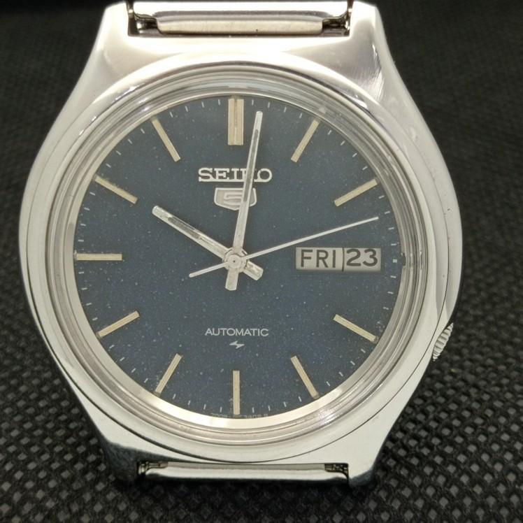 CEAS VINTAGE SECOND-HAND SEIKO 5 AUTOMATIC 7009A JAPONIA BĂRĂTESC CADRAN ORIGINAL a415719-2 SKU621d-a415719